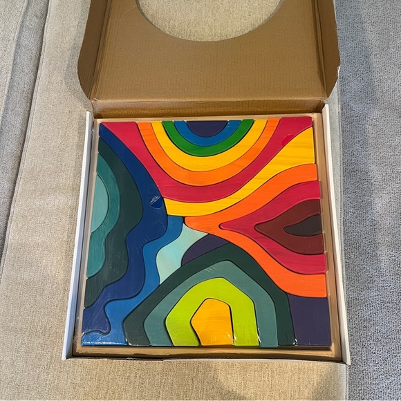 Colorful Wooden Puzzle Set